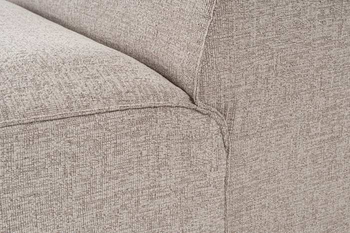 Atelier Del Sofa Sofá 1 Plaza L1, Lino, Color Mocha, Comodidad y Estilo